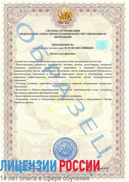 Образец сертификата соответствия (приложение) Городец Сертификат ISO 27001